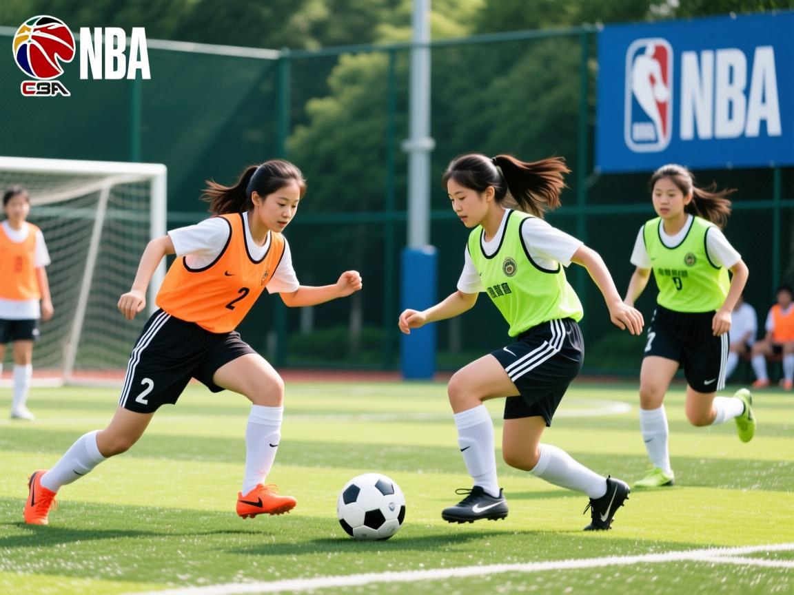 足球夏令营女队比拼，球员燃情拼搏  第1张